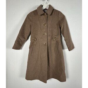 Rothschild Girls Size 6X Brown Wool Blend Coat Classic Winter Outerwear Buttons